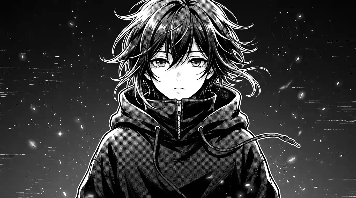 Anime-Black-and-White-PFP-GIF-2