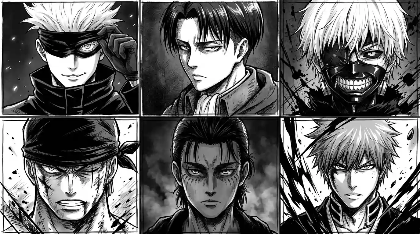 Popular-Anime-Characters-for-Black-and-White-PFPs-6